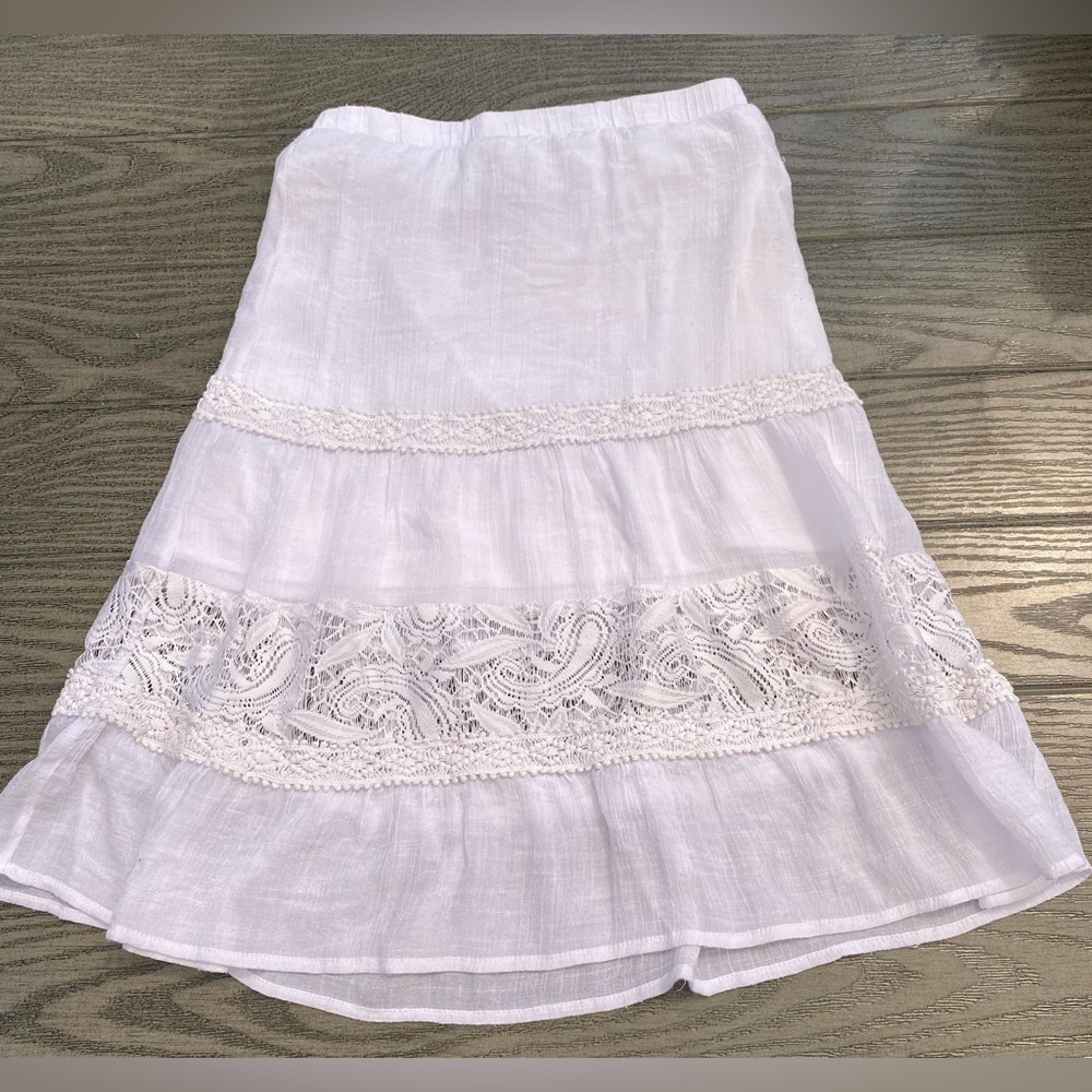 IZ BYER GIRL WHITE SKIRT